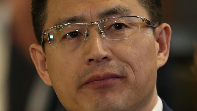 Huawei Australia CEO George Huang at the National Press Club in Canberra. Picture: Kym Smith