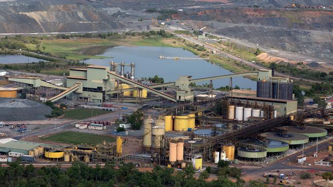 Mining operations at ERA's Ranger uranium mine ... the NT mining industry has backed plans to cut project approval times. Picture: ERA