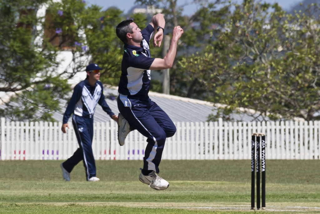 Ben Boyd bowls for Victoria against Queensland in Australian Country Cricket Championships round two at Rockville Oval, Friday, January 3, 2020. Picture: Kevin Farmer