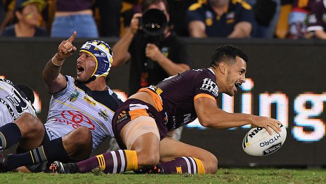 Jordan Kahu in action against the Cowboys in 2017.