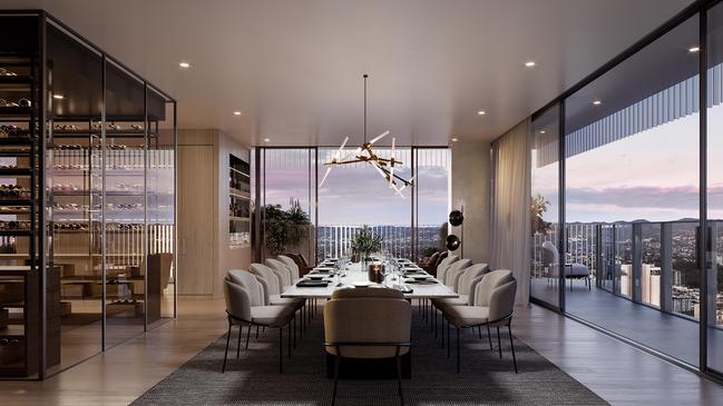 Architect’s render of the $10m penthouse at Market Square. Picture: Woods Bagot