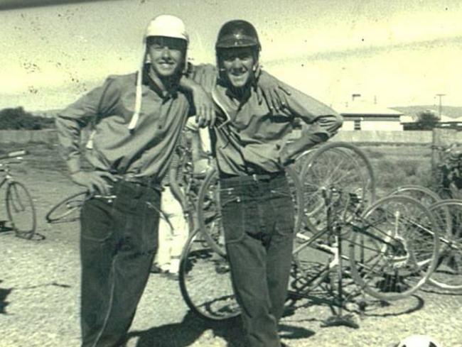 Club founder Mick Harley (left) with Graham Kearville, in 1961.