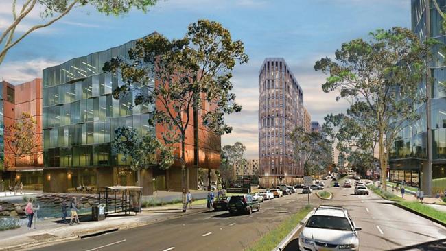 Artist impressions of the Blacktown Health and Education precinct.