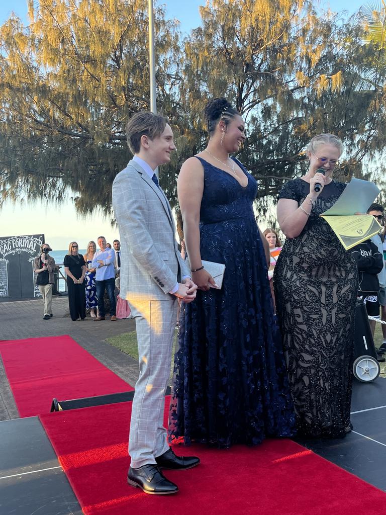 The students of Fraser Coast Anglican College arrive at their formal.