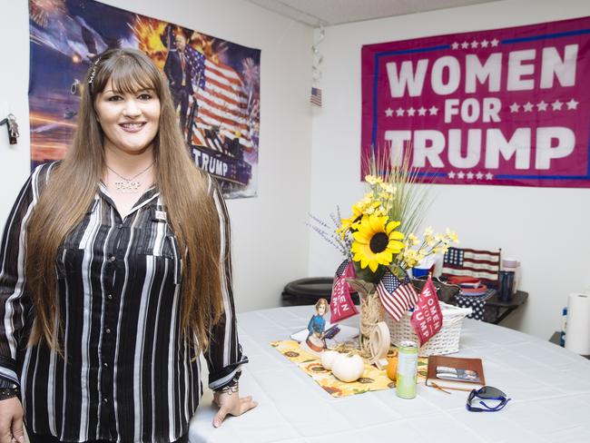 Laura Tawater, 37, says it matters for women to get Donald Trump re-elected. Picture: Angus Mordant for News Corp Australia