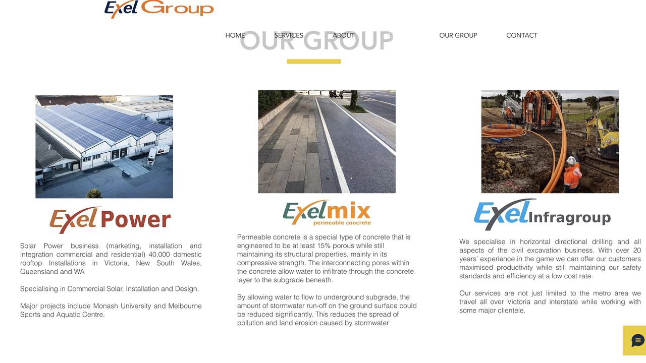 Exel Infragroup is still being advertised on their website.