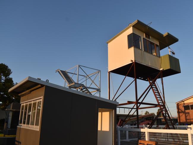 President Barry Burgess says that you could call Stanthorpe races from the new 5-story broadcast booth being built behind the previous tower. (Photo: Michael Hudson / Warwick Daily News)