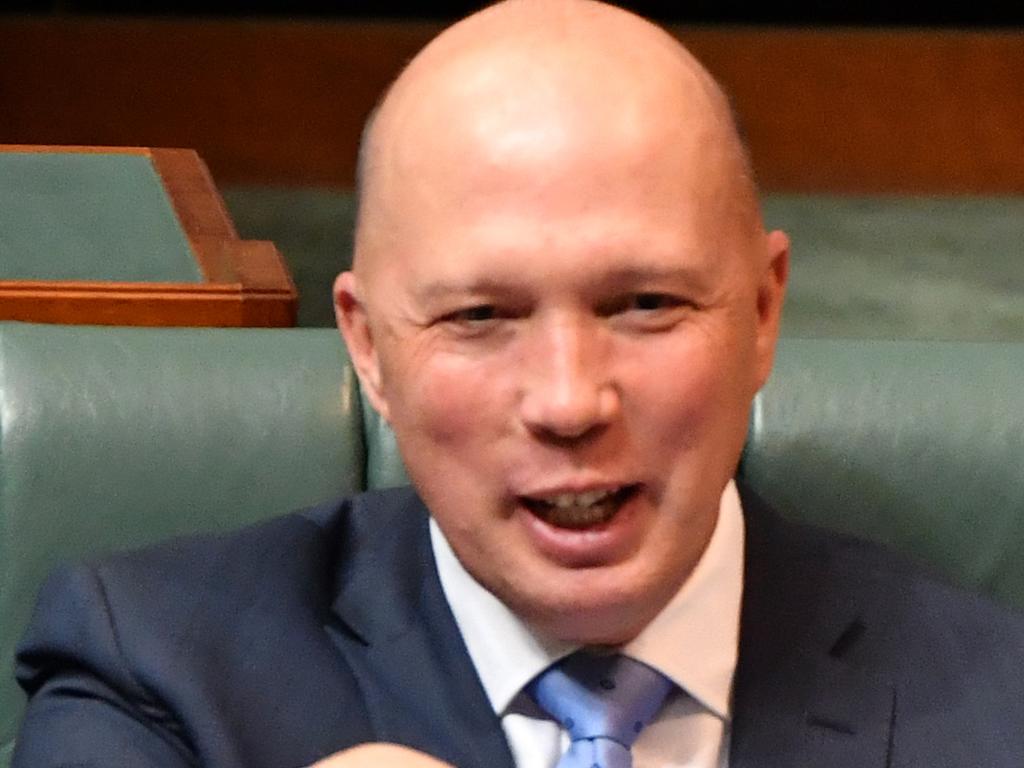 Minister for Home Affairs Peter Dutton during Question Time in the House of Representatives at Parliament House in Canberra, Thursday, 4 July, 2019.  (AAP Image/Sam Mooy) NO ARCHIVING