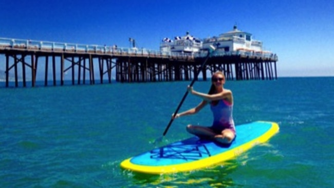 Paddle-boarding in California was one of her favourite free dates. Picture: Barcroft