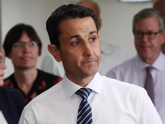 Leader of the Opposition David Crisafulli during a media conference in Mackay. Picture: Liam Kidston.