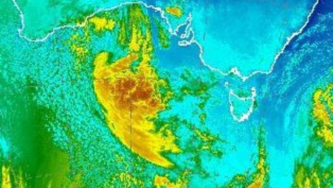 This is the monster low pressure system barrelling towards southeast Australia. Picture: BOM.
