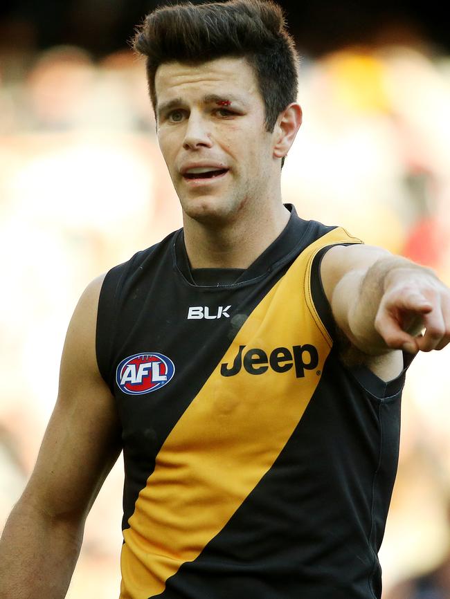 Trent Cotchin finished joint runner-up in the 2012 Brownlow Medal. Picture: Colleen Petch