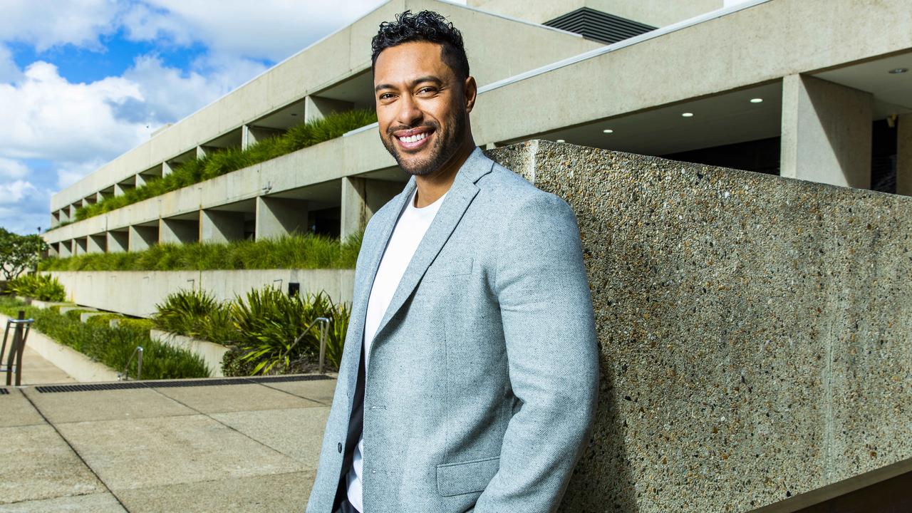 Young Rock actor Uli Latukefu in Brisbane, Monday, May 3, 2021 – Picture: Richard Walker