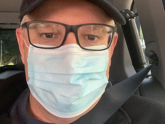 Prime Minister Scott Morrison posted an image of himself on Instagram wearing a mask. Picture: Supplied