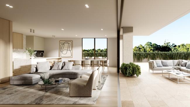 Artist's impression of the $130m luxury apartment development at 200 East Tce, Adelaide. Picture: Supplied by Global Intertrade and Minuzzo Project Management