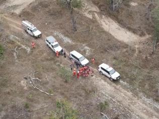 Police and SES search for missing Cape York mum Allison Bernard. 