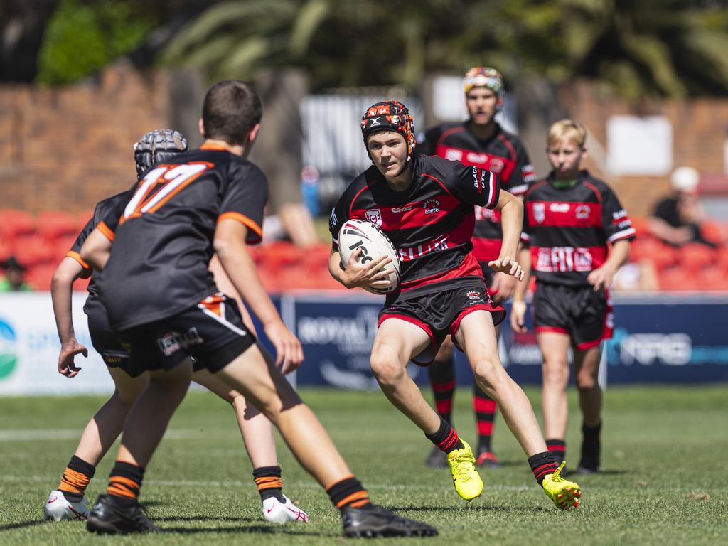 Jonah Oats of Valleys against Southern Suburbs in U13/14 boys Toowoomba Junior Rugby League grand final at Toowoomba Sports Ground, Saturday, September 7, 2024. Picture: Kevin Farmer