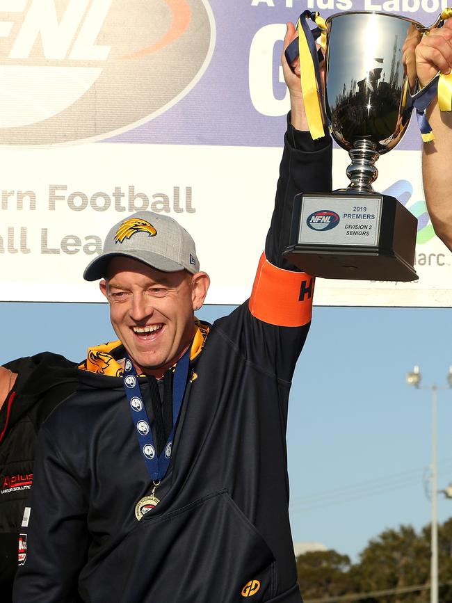 Whittlesea premiership coach Blair Harvey. Picture: Hamish Blair