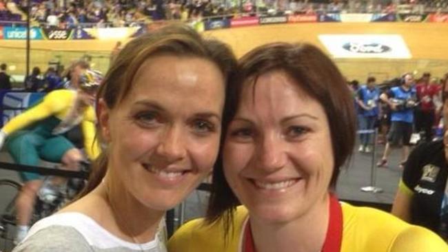 Victoria Pendleton and Australia's Olympic champion Anna Meares. Photo: BBC RAdio 5 Live