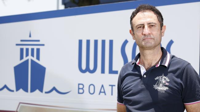 Neil Jedid, owner of iconic bayside restaurant Wilson’s Boathouse, Manly. Picture: AAP/Regi Varghese