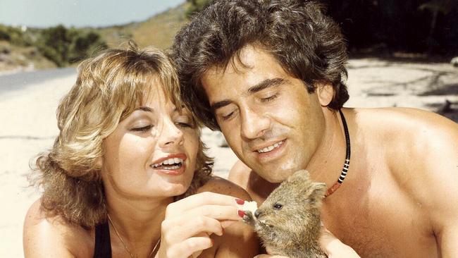 The couple tied the knot in 1982. Pictured with a with quokka on Rottnest Island.