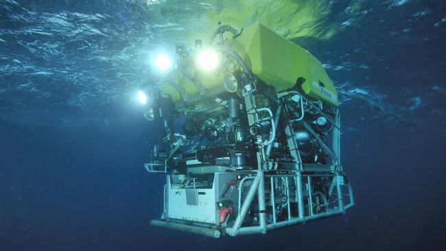 The French deep-sea diving robot Victor 6000 launched by Atalante ship seen here in July 2009.