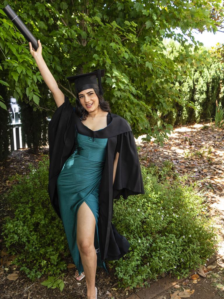 Bachelor of Nursing graduate Srijana Kattel at the UniSQ graduation ceremony at Empire Theatres, Wednesday, December 14, 2022.