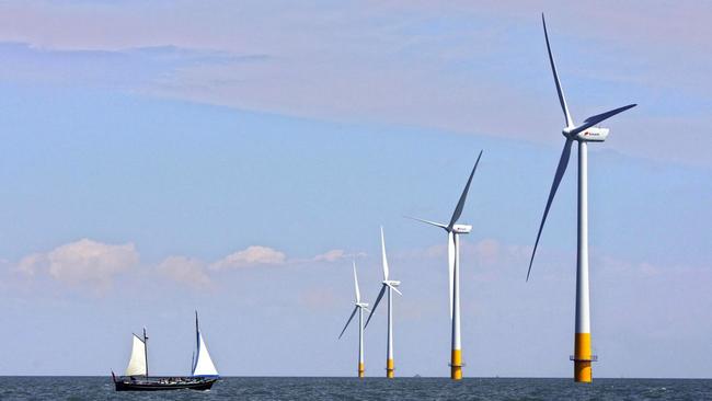 A wind farm in the North Sea. Picture: AFP