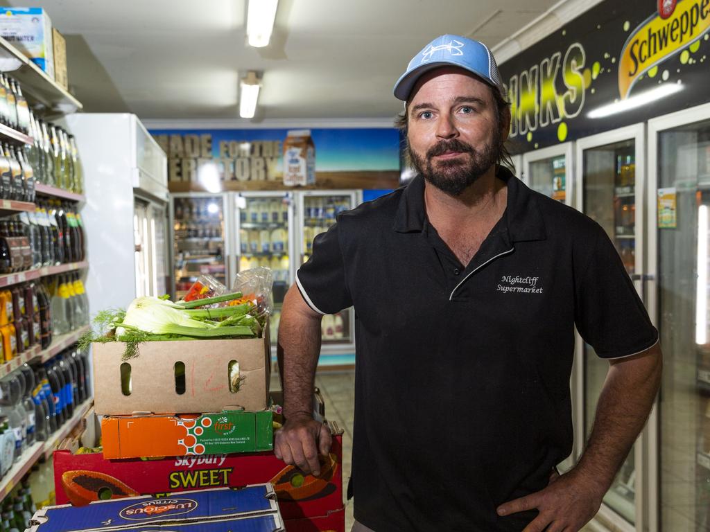 Nightcliff 5 Star Supermarket manager Ben Feick says no one wants to deal with violence and abuse everyday. Picture: Floss Adams.