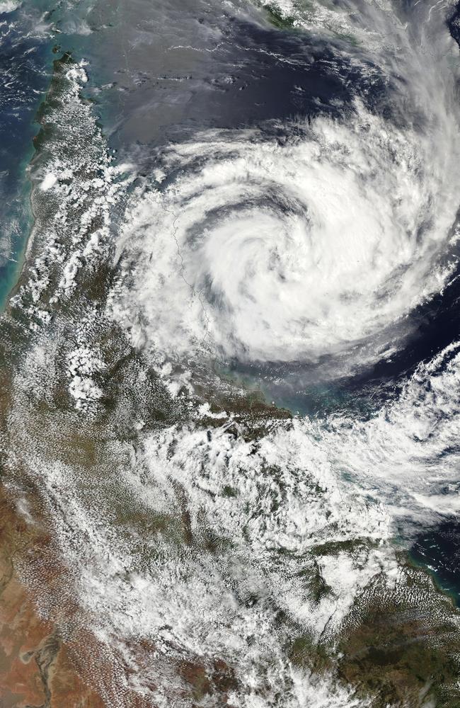 Cyclone Jasper off the coast of Queensland. Picture: NASA