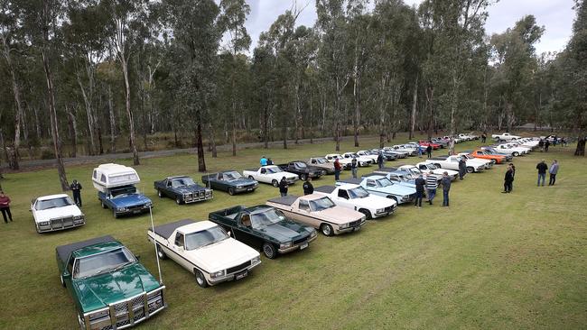 Vintage Holden Ute Gathering at Mathoura NSW. Picture: Yuri Kouzmin