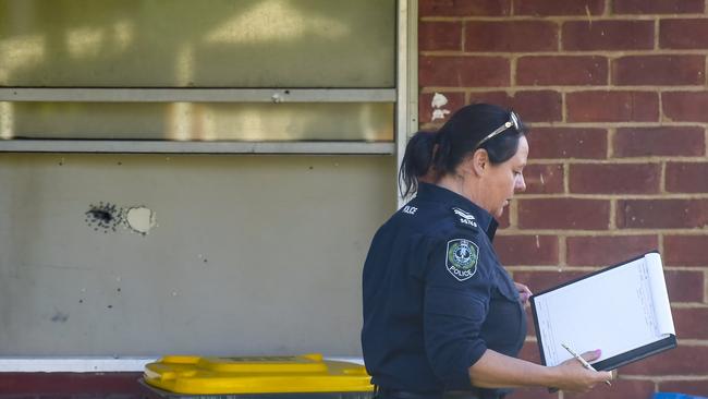 A teenage boy was taken to hospital suffering gunshot wounds to his leg after several bullets were fired into his Nelson Street home on 10 January this year. Picture: NCA NewsWire / Roy VanDerVegt