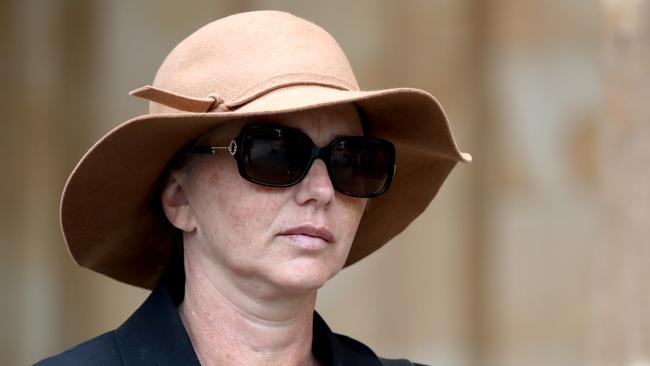 Veronica Theriault outside Adelaide Magistrates Court in Adelaide in May, 2018 Photo: AAP Image/Kelly Barnes.