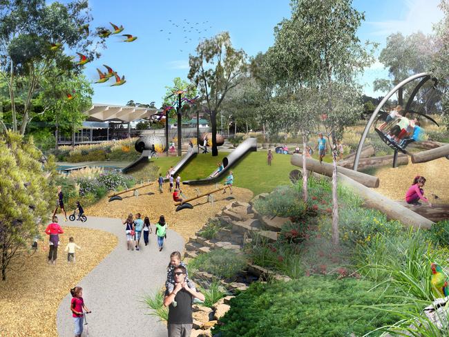 An artists impression of Kingborough Council’s proposed $7 million playground. Picture: SUPPLIED