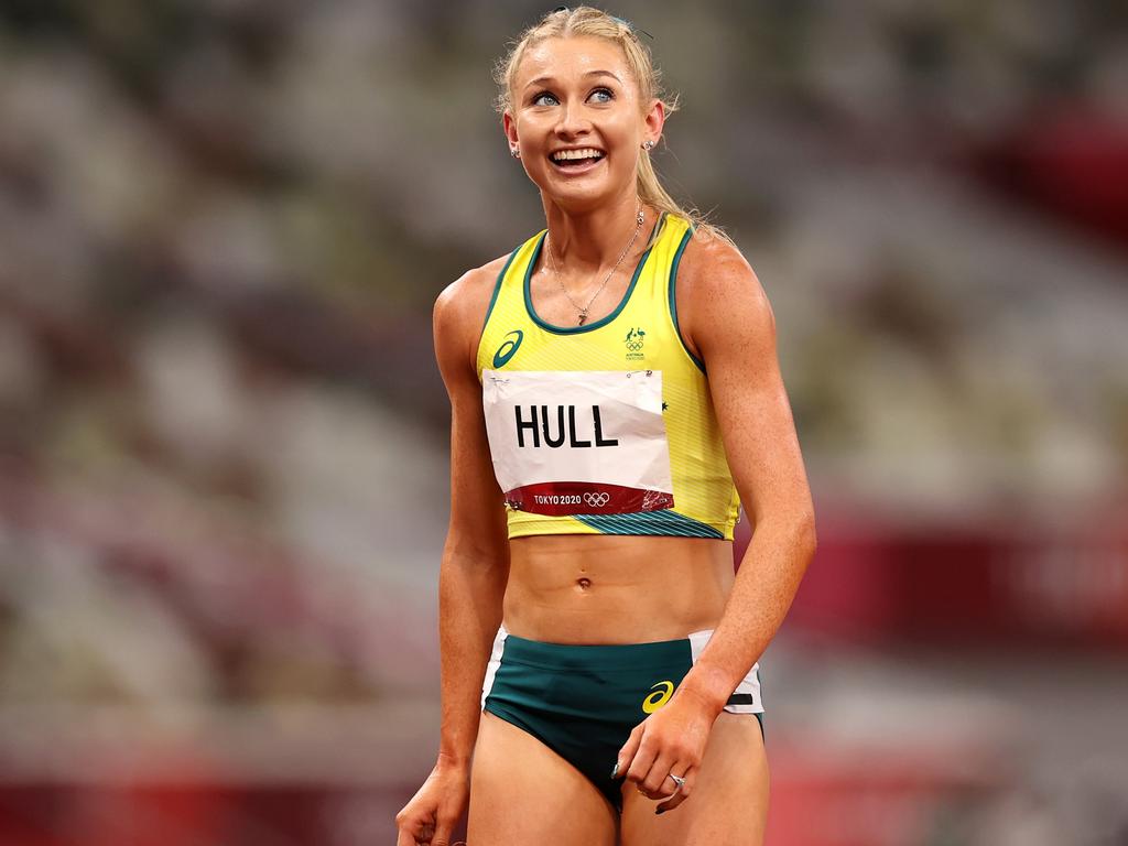 Hull was all smiles after her record-breaking effort. Picture: Getty Images