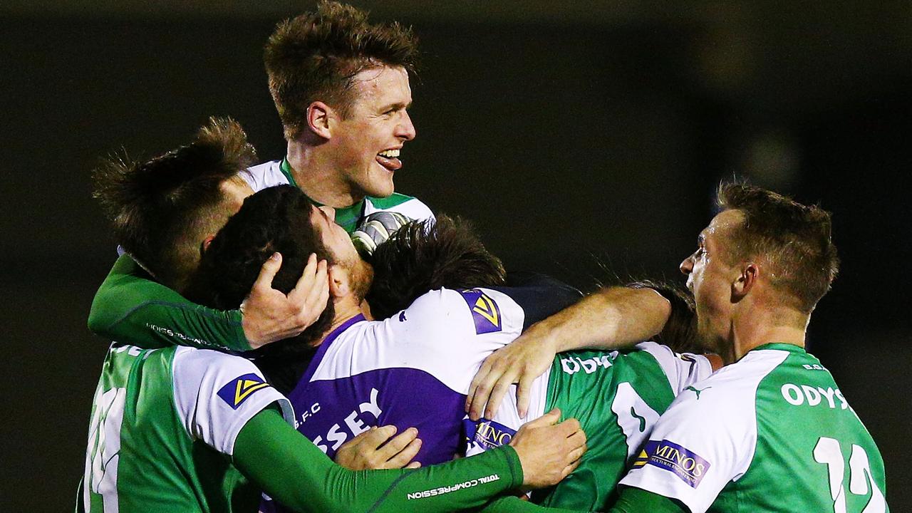 Bentleigh Greens caused an upset by beating Wellington Phoenix.