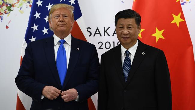 Donald Trump with Xi Jinping in June 2019. Picture: AFP