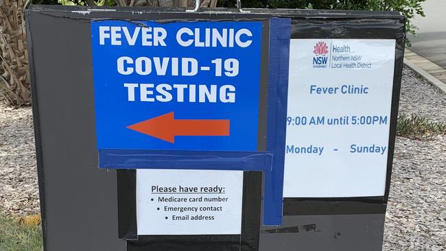 The fever clinic at Byron Central Hospital. NSW Health has urged people who travelled to places of concern to get tested, after it was revealed two new positive cases of COVID-19 visited Byron Bay over the weekend.