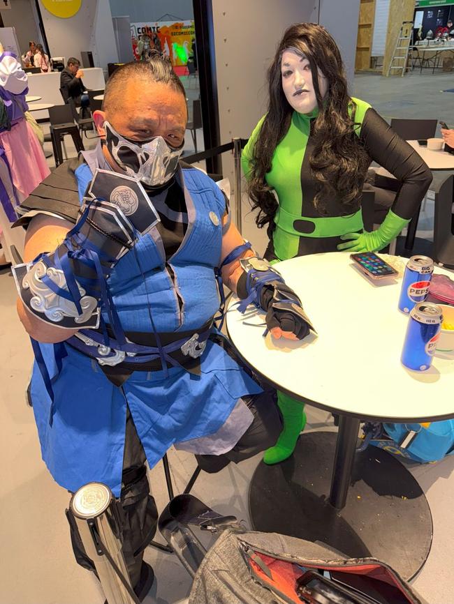 Terry Ng and Haylee Bennetts attend the Oz Comic Con Melbourne at the Melbourne Convention & Exhibition Centre on Sunday, June 08, 2025. Picture: Jack Colantuono