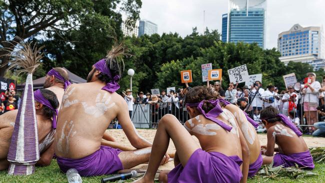 A smoke and dance ceremony kicked off the ceremony. Picture: NCA NewsWire / David Swift