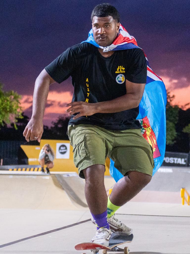 Maikeli Uluilakeba at Rumble On The Reef Sugar Bowl Skatepark Saturday 23 September 2023 Picture:Michaela Harlow
