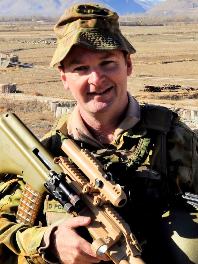 Major Stuart McCarthy, while serving in Afghanistan.