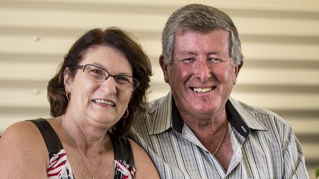 Gay and Gary Pritchard at home in Bunbury. Picture: Matthew Poon