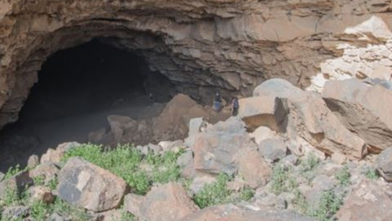 The hollowed cave, called Umm Jirsan, is a winding systems of lava tubes