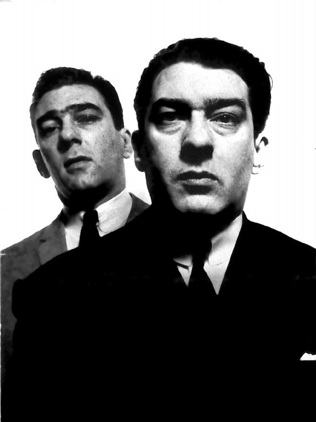 British gangsters, twins Ronnie (foreground) and Reggie Kray.