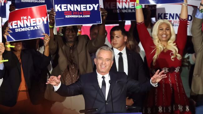 Robert F. Kennedy Jr. bust into the 2024 presidential race, polling at 19 per cent against sitting president Joe Biden. Picture: Getty Images