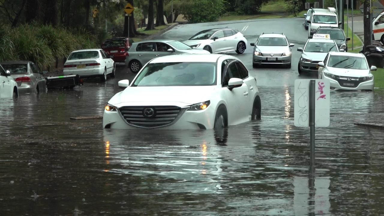 A storm passes over Sydney's eastern suburbs causing flash flooding. Rockdale, Bexley areas, NSW. Picture: Daniel Shaw / Severe Weather Australia