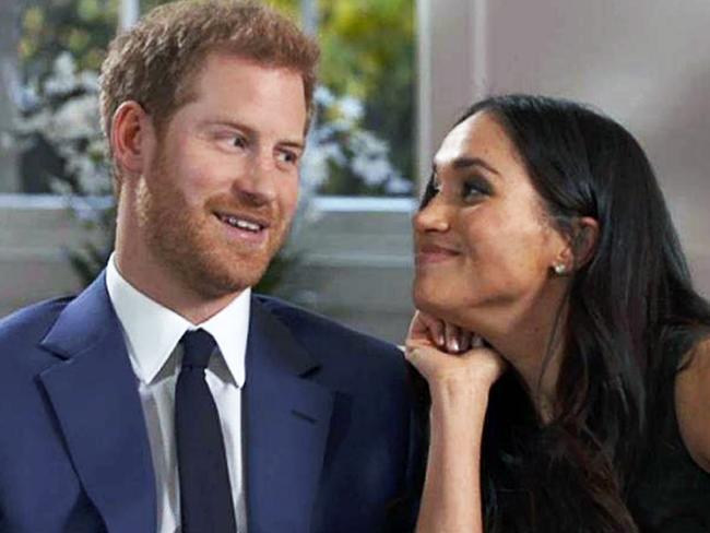 Meghan Markle and Prince Harry during the video of their engagement announcement and interview. Picture: Supplied