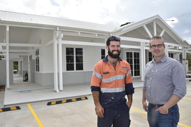 Damian Mills (left) and Alex McMahon The Summer House nears completion at Seachange Toowoomba, over 50s living. Hampton Street. Pradella Property Ventures . Harristown. October 2018. Picture: Bev Lacey