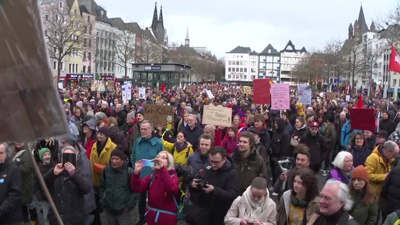 Nearly 20,000 protest against far-right politics in Cologne